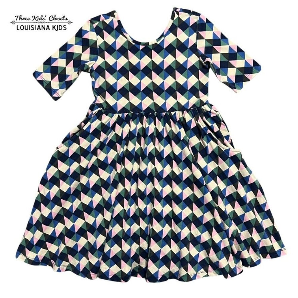 Hanna Andersson Sz 130 (8) Colorful Printed Dress